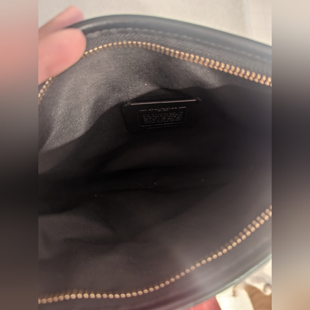 Coach Brown Signature Crossbody Bag with Black Trim - Picture 10 of 12
